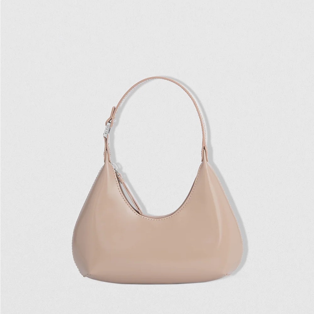 BABY AMBER TAUPE SEMI PATENT LEATHER